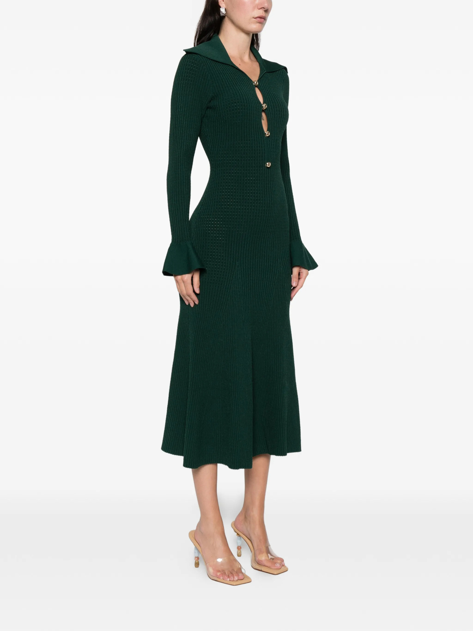 [SELF PORTRAIT] Short sleeve dress SS26 RS26138MAGGREEN