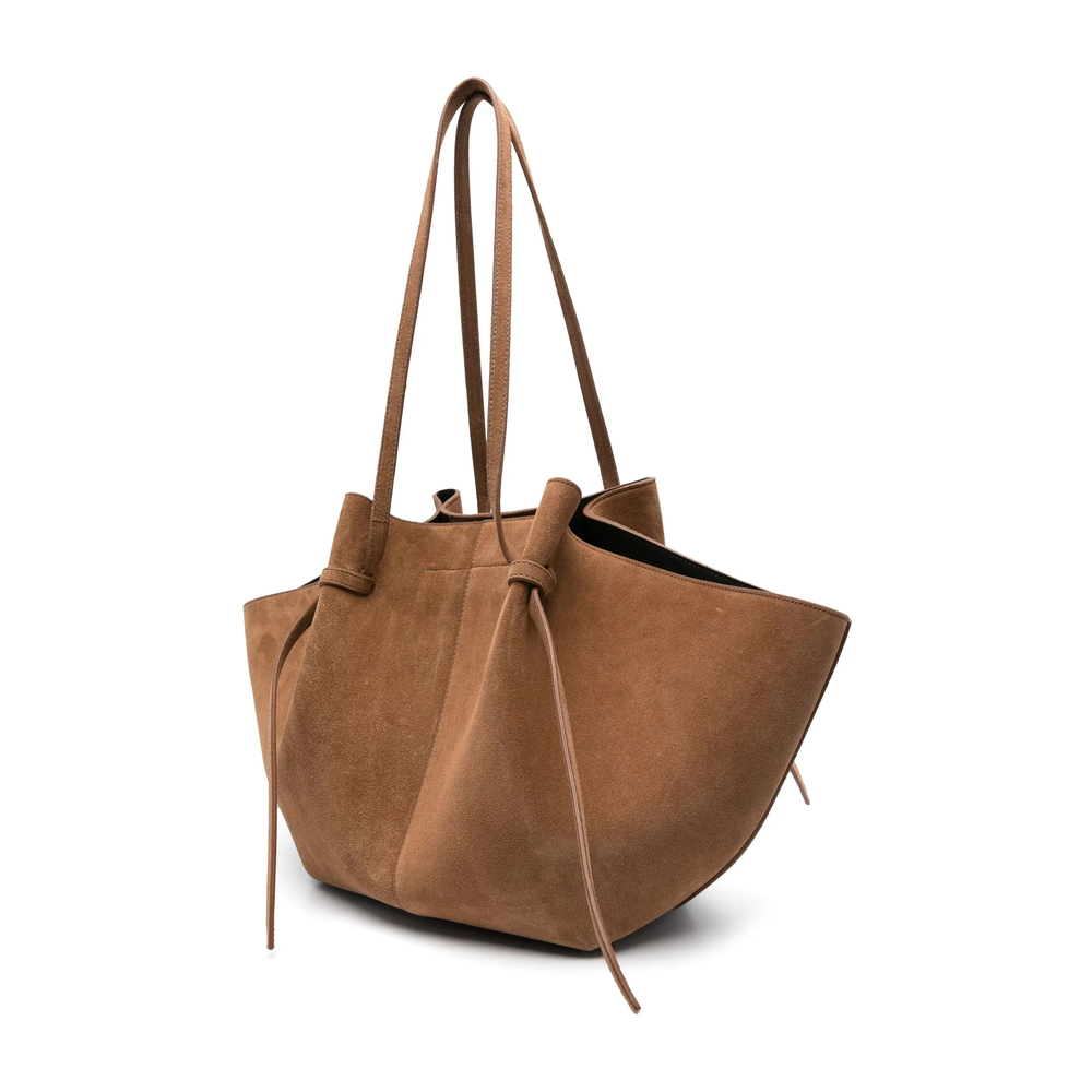 [YUZEFI] Shoulder bag FW26 LARGE MOCHI SUEDE COGNA