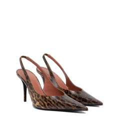 [Amina Muaddi] Pumps SS26 ANOKSLING90LEOPARDSNAKE