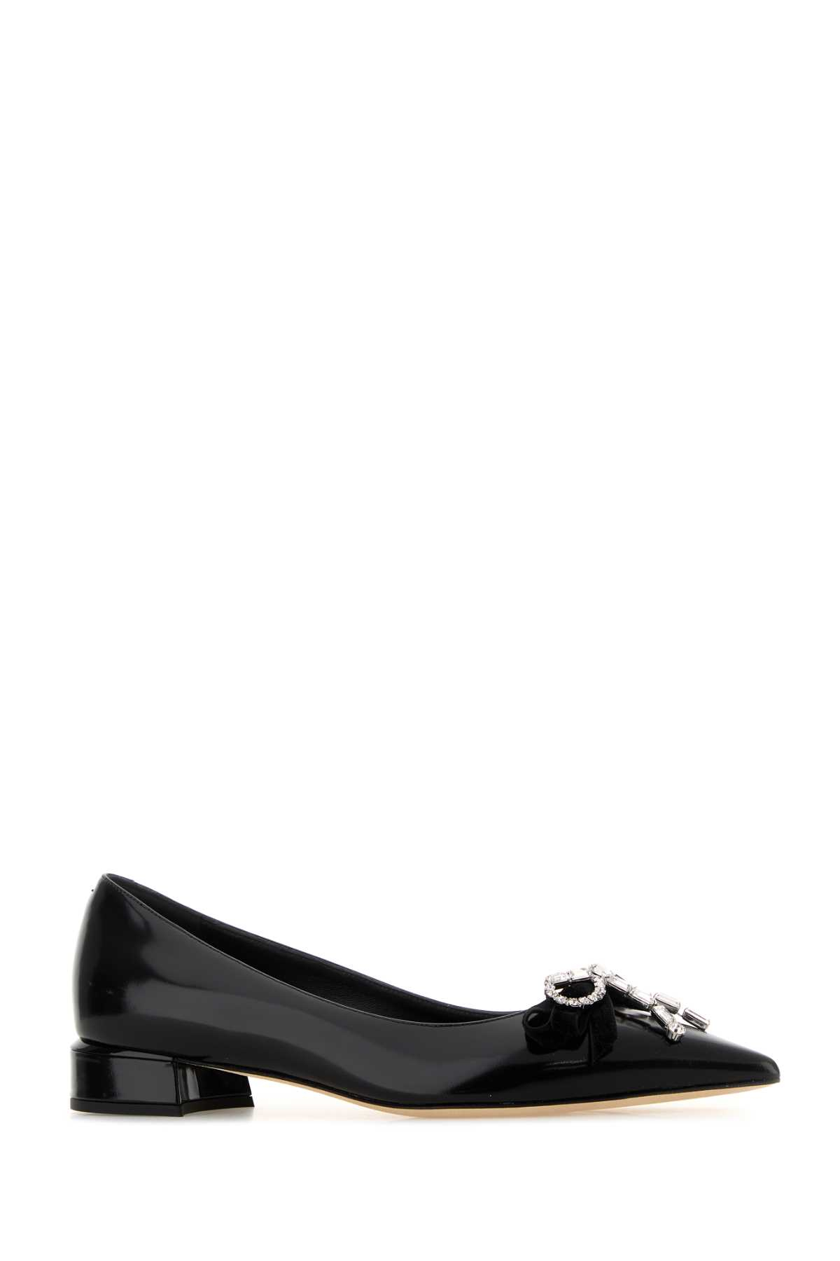 [Jimmy Choo] Flat shoes SS26 AURIAFLATBSV BLACKCRYSTAL