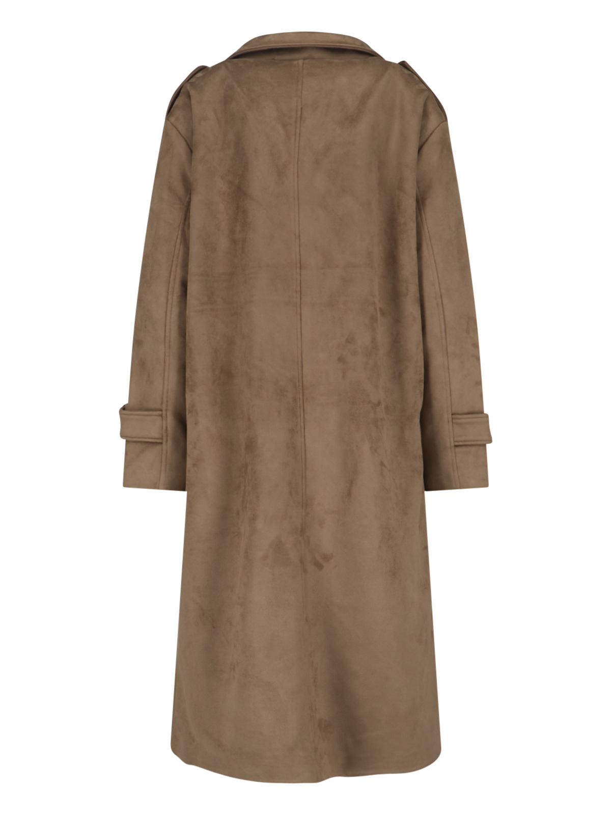 [THE FRANKIE SHOP] Coat FW25 PEMBROKE FAUX SUEDE TRENCHCAMEL