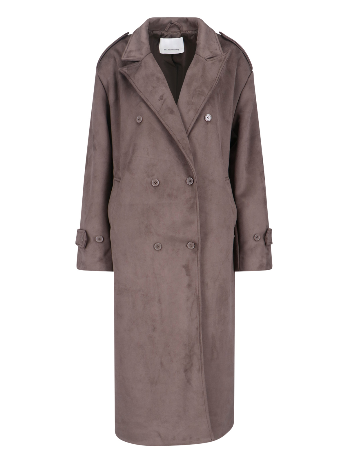[THE FRANKIE SHOP] Coat FW25 PEMBROKE FAUX SUEDE TRENCHMOUSE