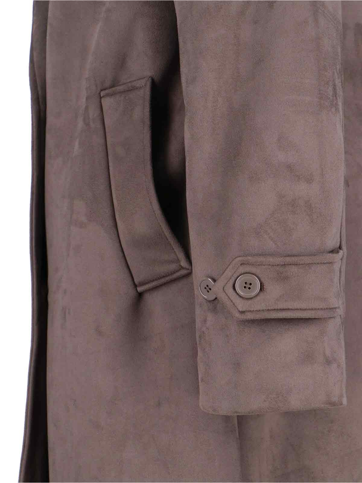 [THE FRANKIE SHOP] Coat FW25 PEMBROKE FAUX SUEDE TRENCHMOUSE