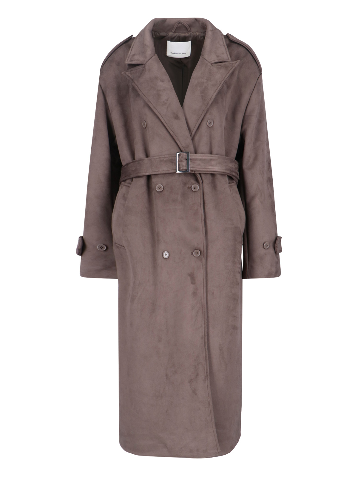 [THE FRANKIE SHOP] Coat FW25 PEMBROKE FAUX SUEDE TRENCHMOUSE