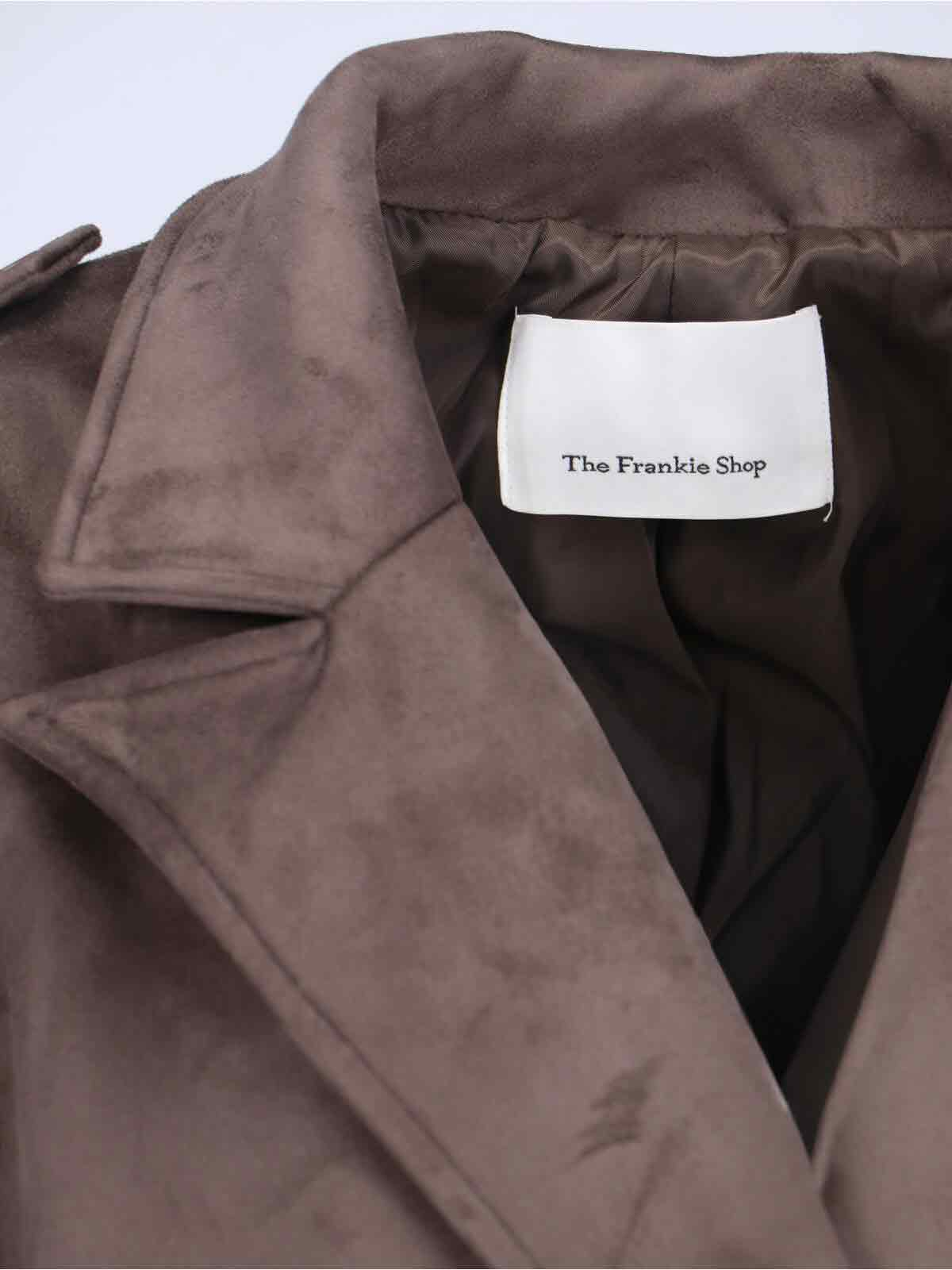 [THE FRANKIE SHOP] Coat FW25 PEMBROKE FAUX SUEDE TRENCHMOUSE