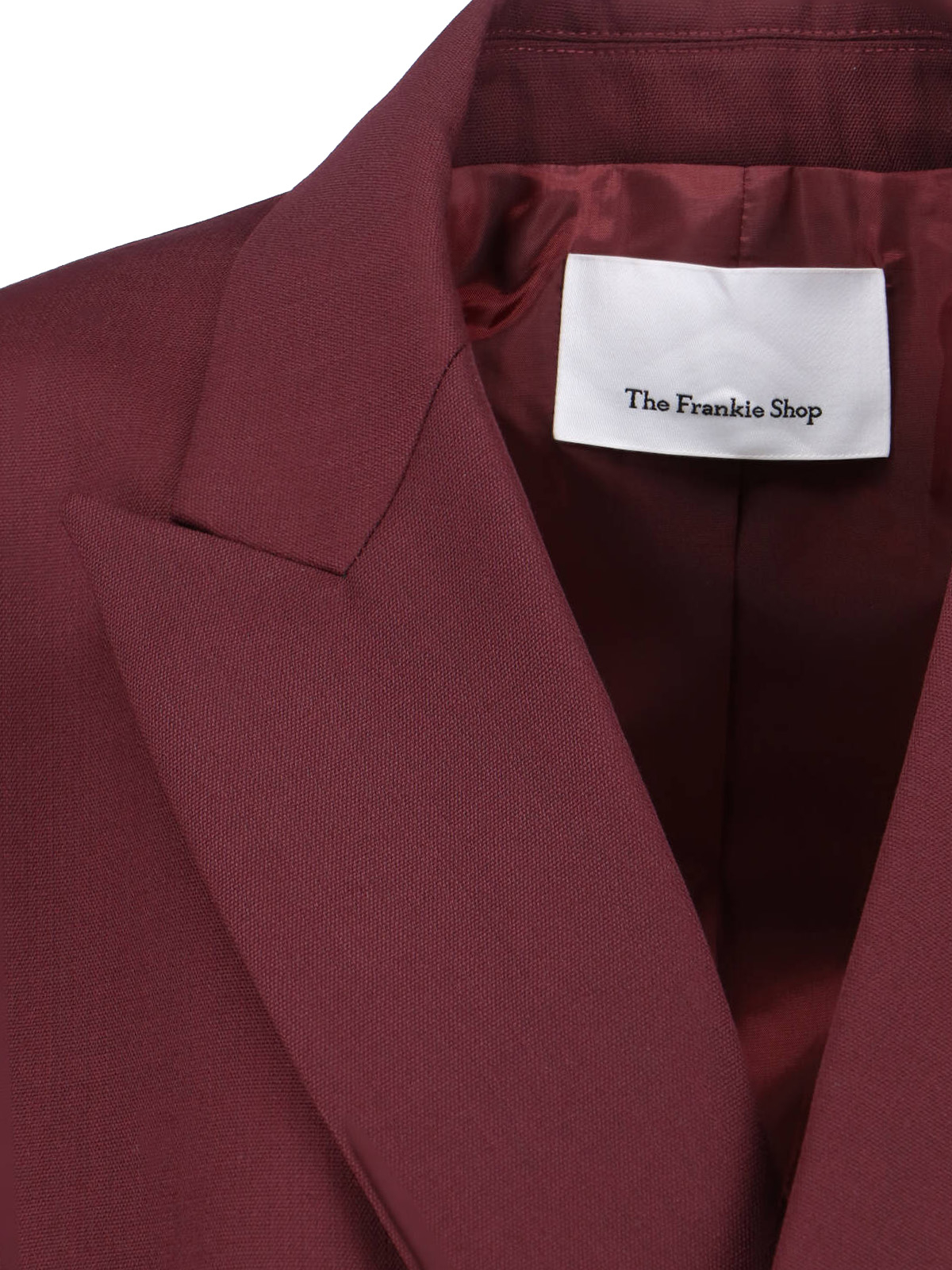 [THE FRANKIE SHOP] Blazer SS26 MONTEREY STRUCTURED WOOL BLAZERBURGUNDY