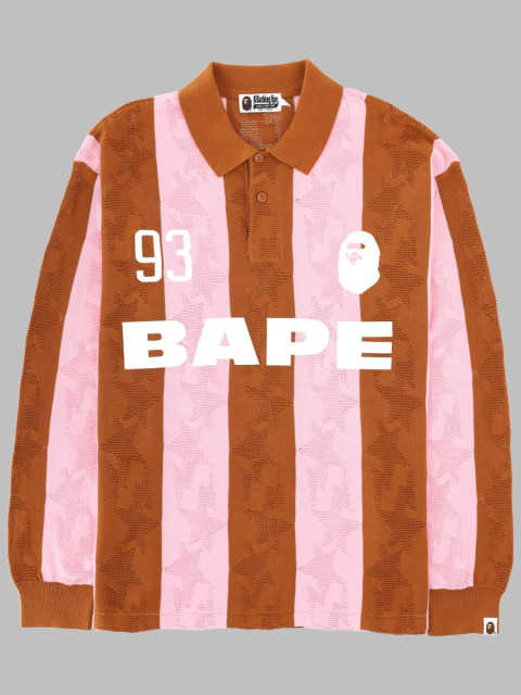 [A BATHING APE] T-shirts Long Sleeve SS26 001LTM301311M_BEIGE