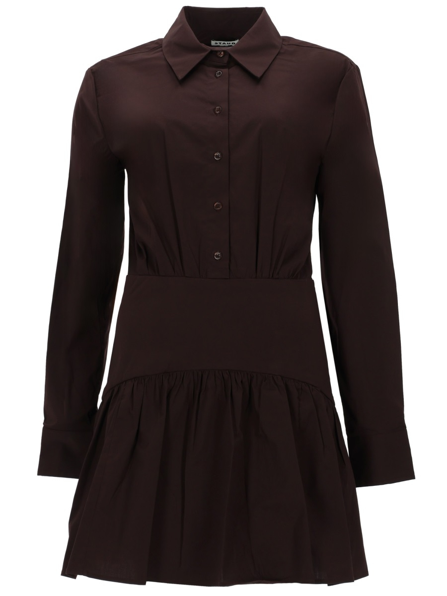 [Staud] Long sleeve dress SS26 R25S2112PO_EART