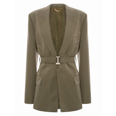 [VICTORIA BECKHAM] Blazer SS26 1126WJK006909A_SAGEMELANGE