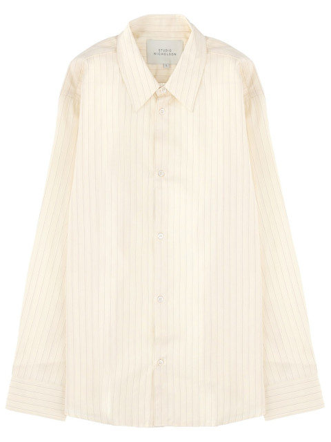 [Studio Nicholson] Shirts Long Sleeve SS26 VIEWSNM-1126_AMBERSTRIPE