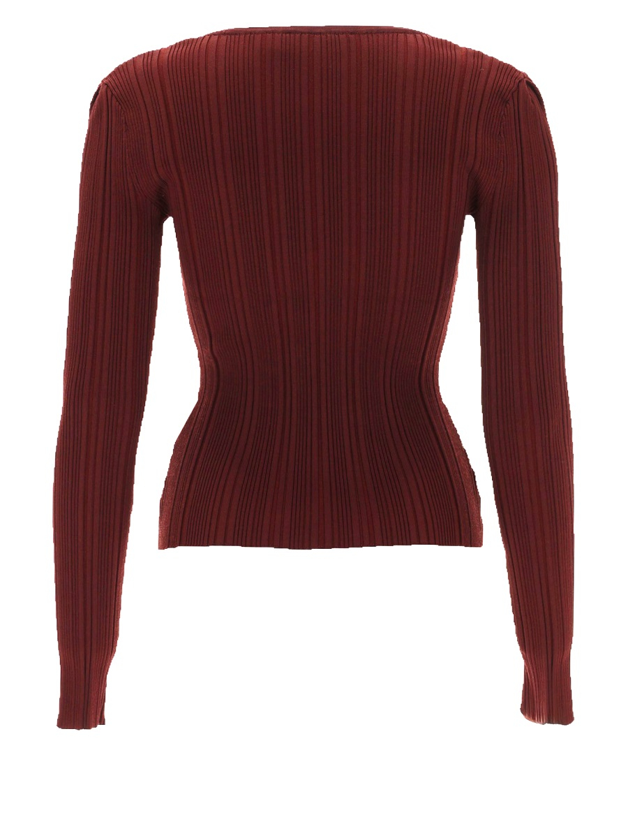 [Self-portrait] T-shirts Long Sleeve SS26 RS26-176TB-BU_BROWN