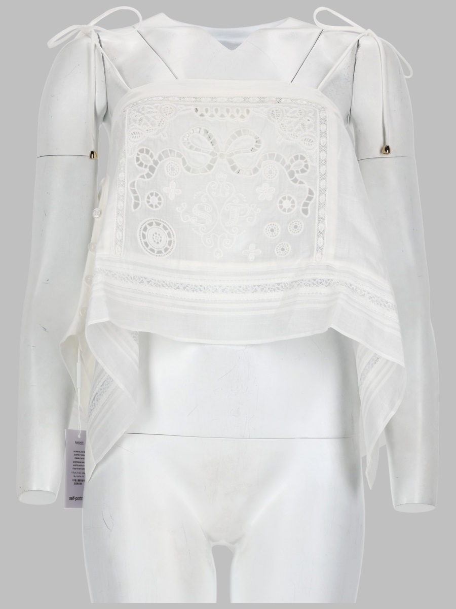 [Self-portrait] Blouse SS26 AC26-004T-W_WHITE