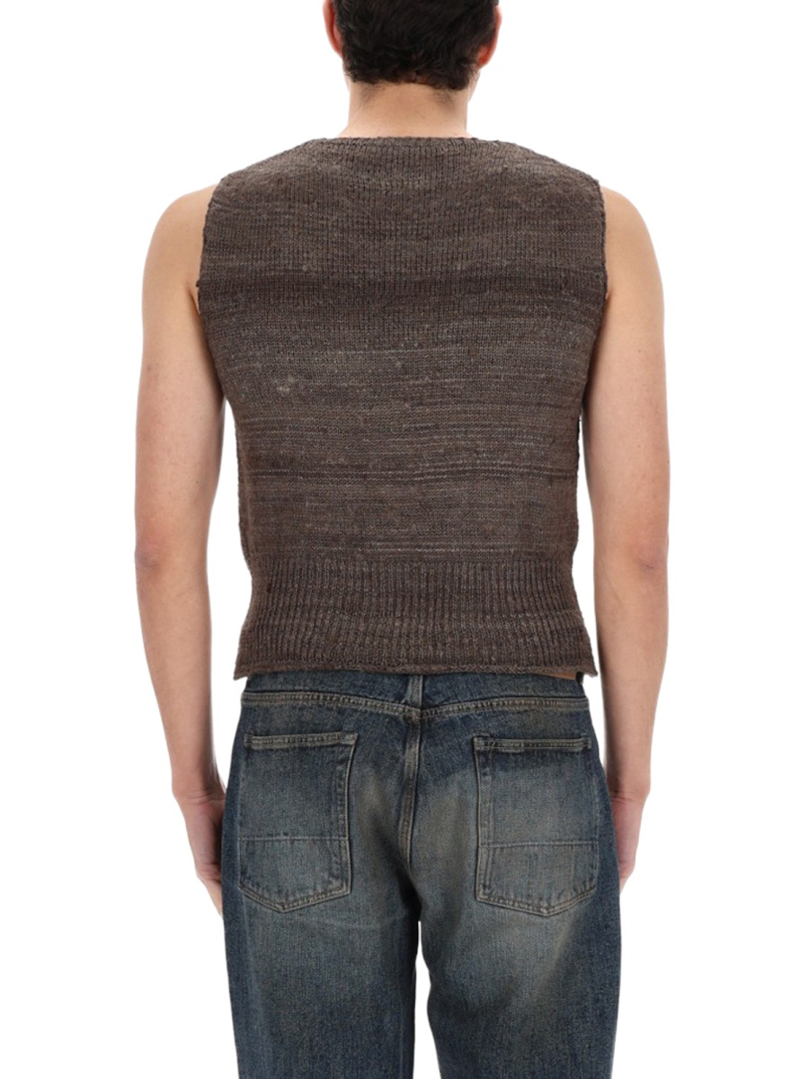 [Our Legacy] T-shirts Sleeveless SS26 M2263PWE_WATHEREDEARTHHANDSPUNSILK