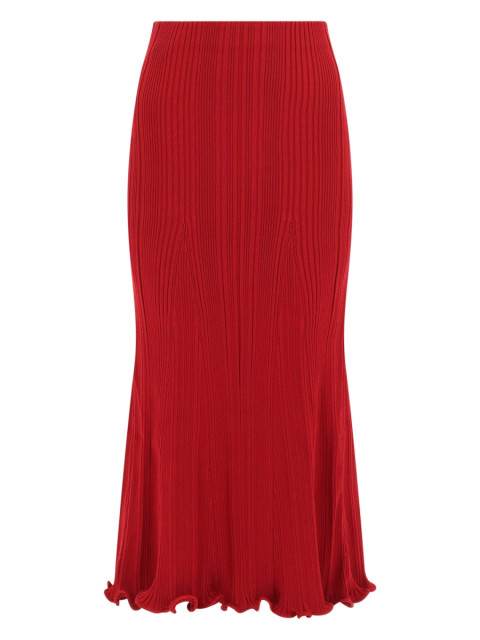[Self-portrait] Long skirt SS26 RS26-555MSK-R_RED
