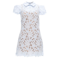 [Self-portrait] Short sleeve dress SS26 RS26-171S-BL_BLUE