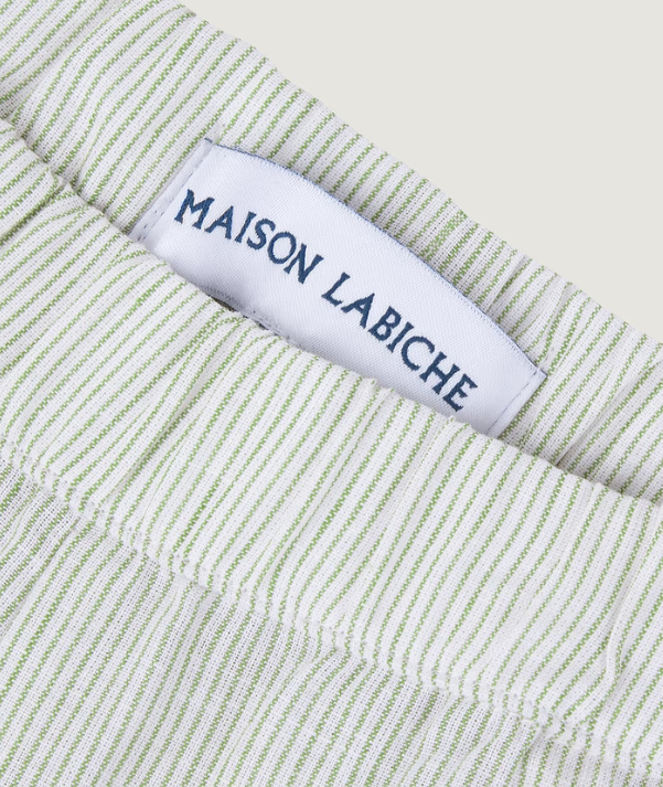 [MAISON LABICHE] Shorts SS26 ZWBEUDANTPALMLINEN PATCH OLIVE