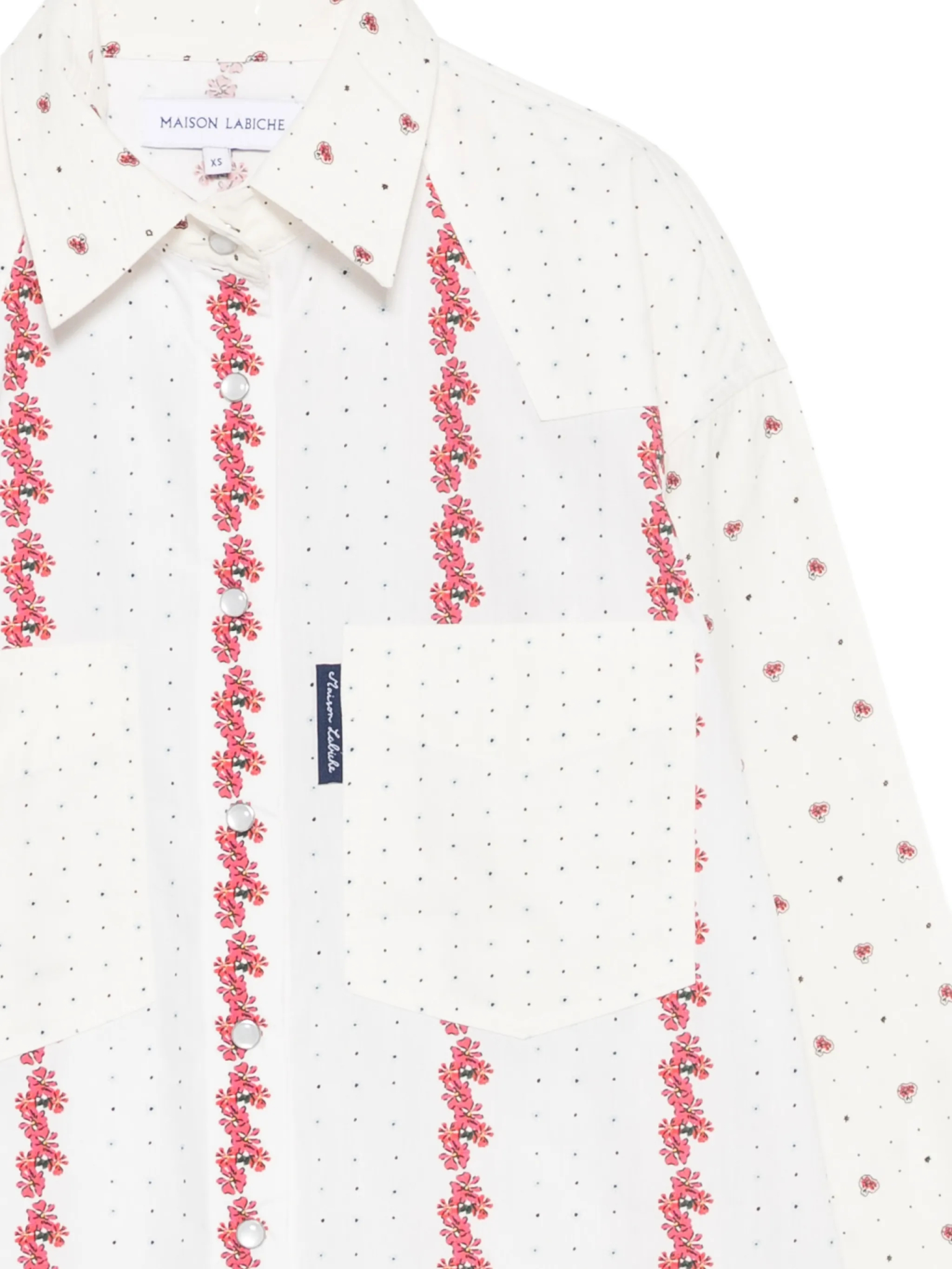 [MAISON LABICHE] Shirts Long Sleeve SS26 ZWMONSELETFLOWFLOWERS PATCH PRINT
