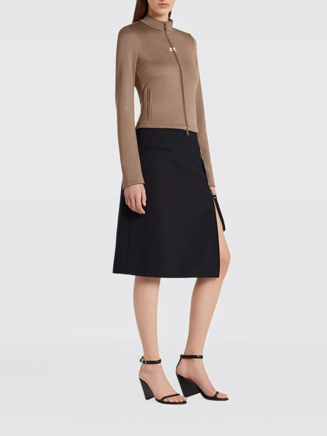 [Courreges] Midi skirt FW25 325CJU278WO0143 9999