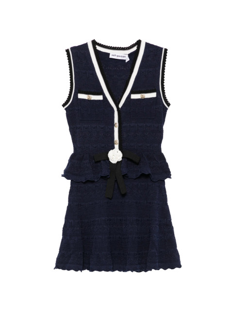 [SELF PORTRAIT] Sleeveless dress FW26 PF26075SNNAVY