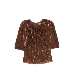 [Self-portrait] Blouse FW26 PF26-054T-BR  BROWN