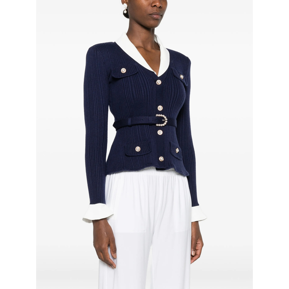[Self-portrait] Cardigan FW26 PF26-131C-N  NAVY