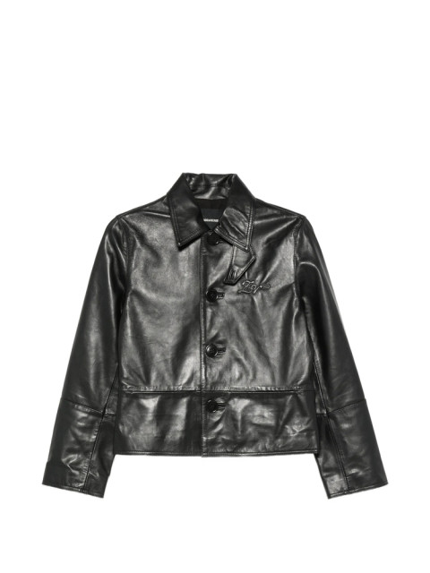 [Zadig & Voltaire] Leather Jacket FW26 RWOW01288  BLACK