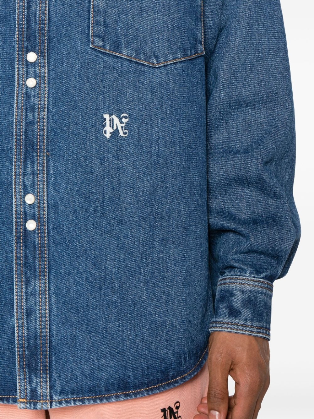 [Palm Angels] Shirts Long Sleeve SS24 PMYD023R24DEN0024001