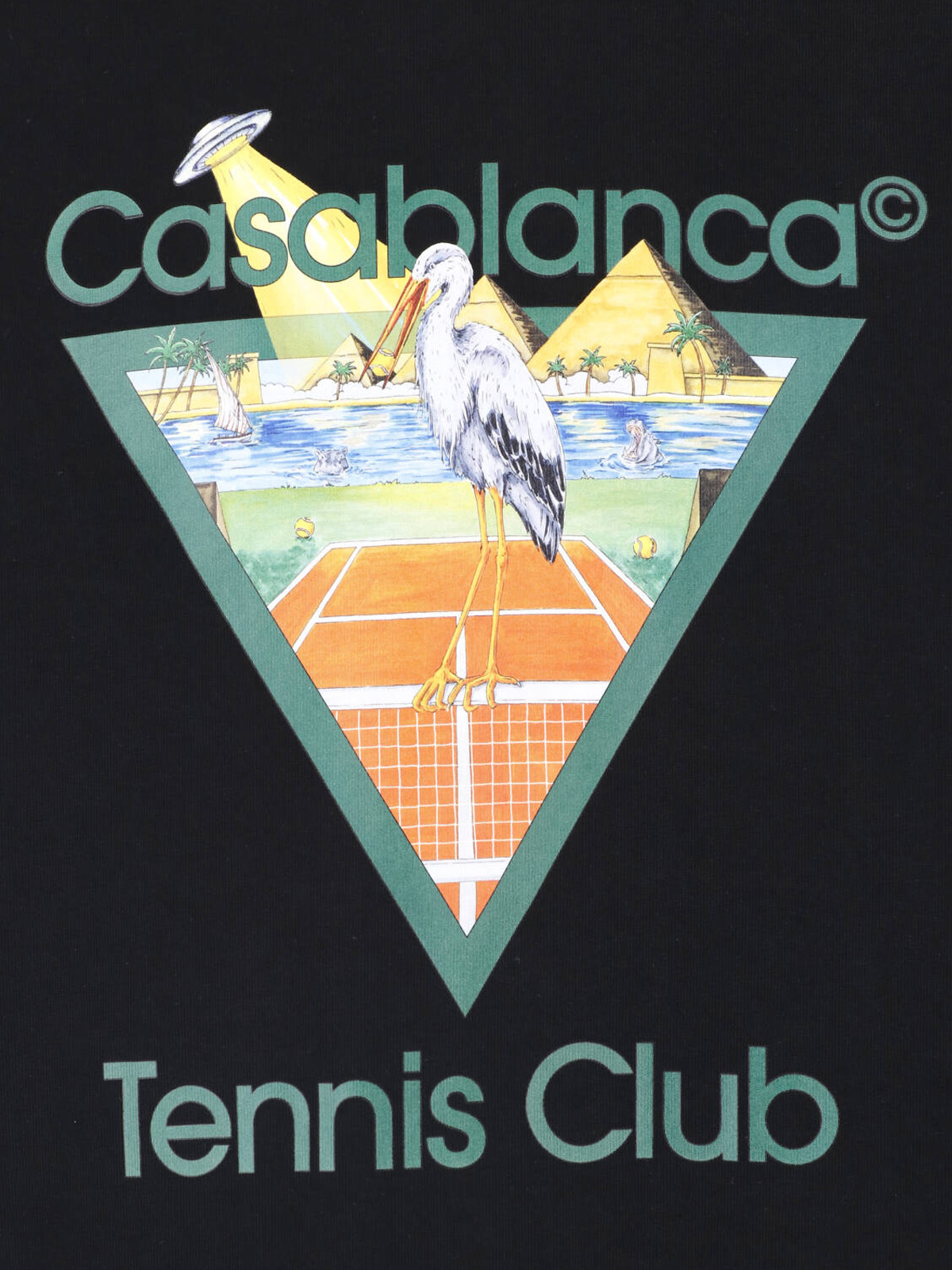 [Casablanca] T-shirts Short Sleeve FW26 M PF26 JTS 001 19TENNIS CLUB TRIANGLE