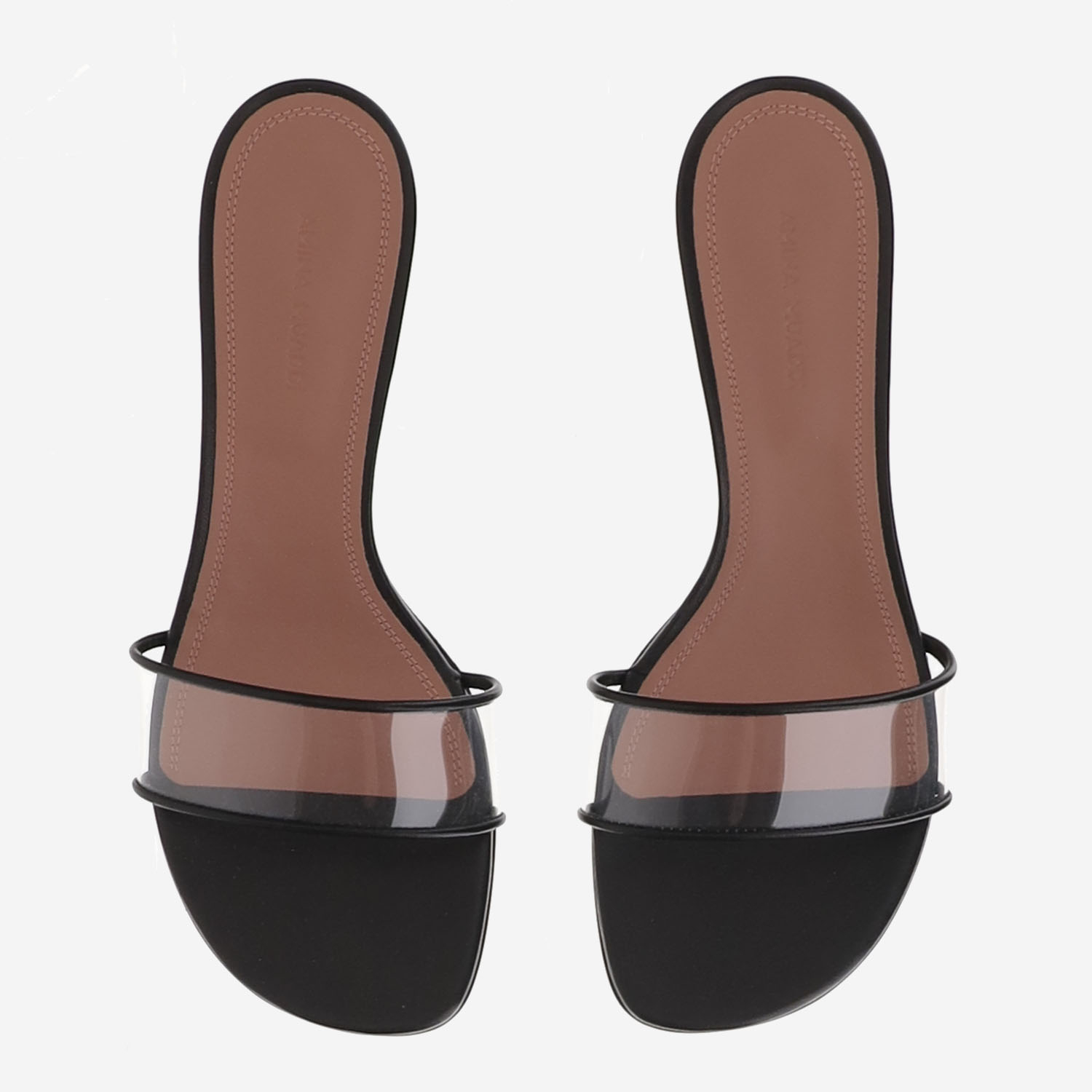 [Amina Muaddi] Pumps SS26 ANDREEAGLASSSLIPPER45BLACKTRANSPARENT