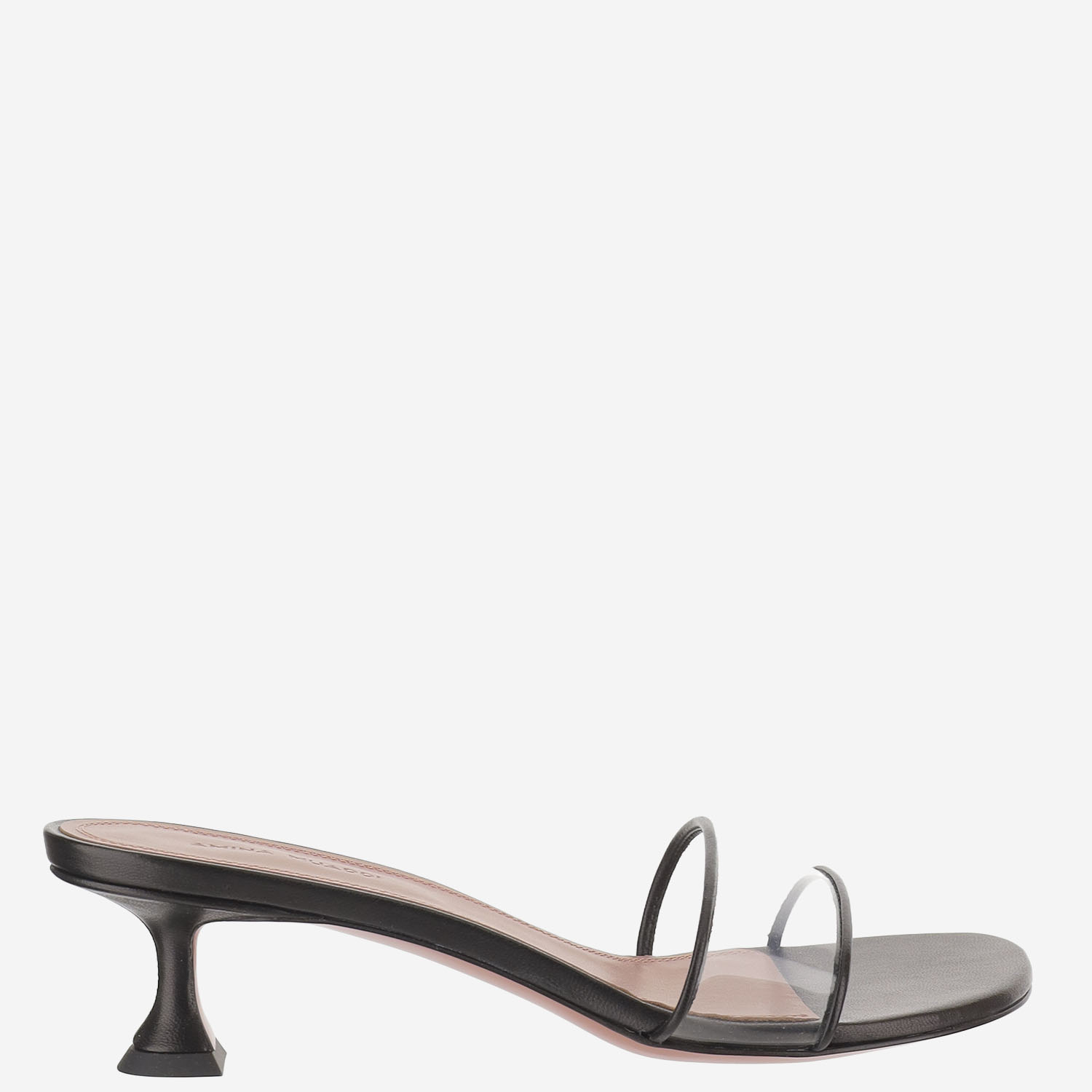 [Amina Muaddi] Pumps SS26 ANDREEAGLASSSLIPPER45BLACKTRANSPARENT