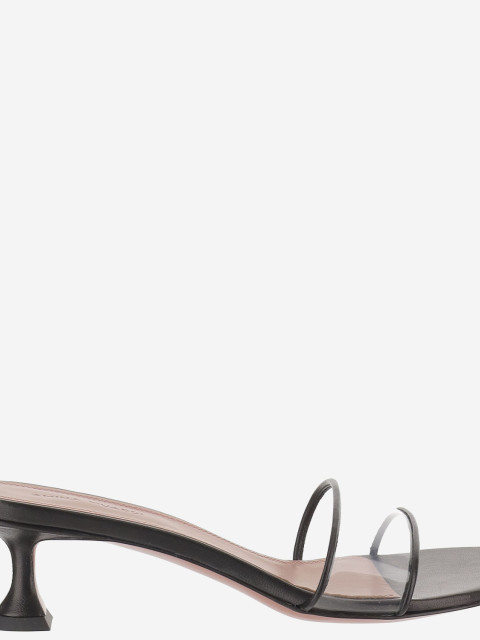 [Amina Muaddi] Pumps SS26 ANDREEAGLASSSLIPPER45BLACKTRANSPARENT