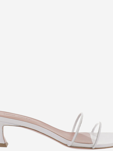 [Amina Muaddi] Pumps SS26 ANDREEAGLASSSLIPPER45WHITETRANSPARENT