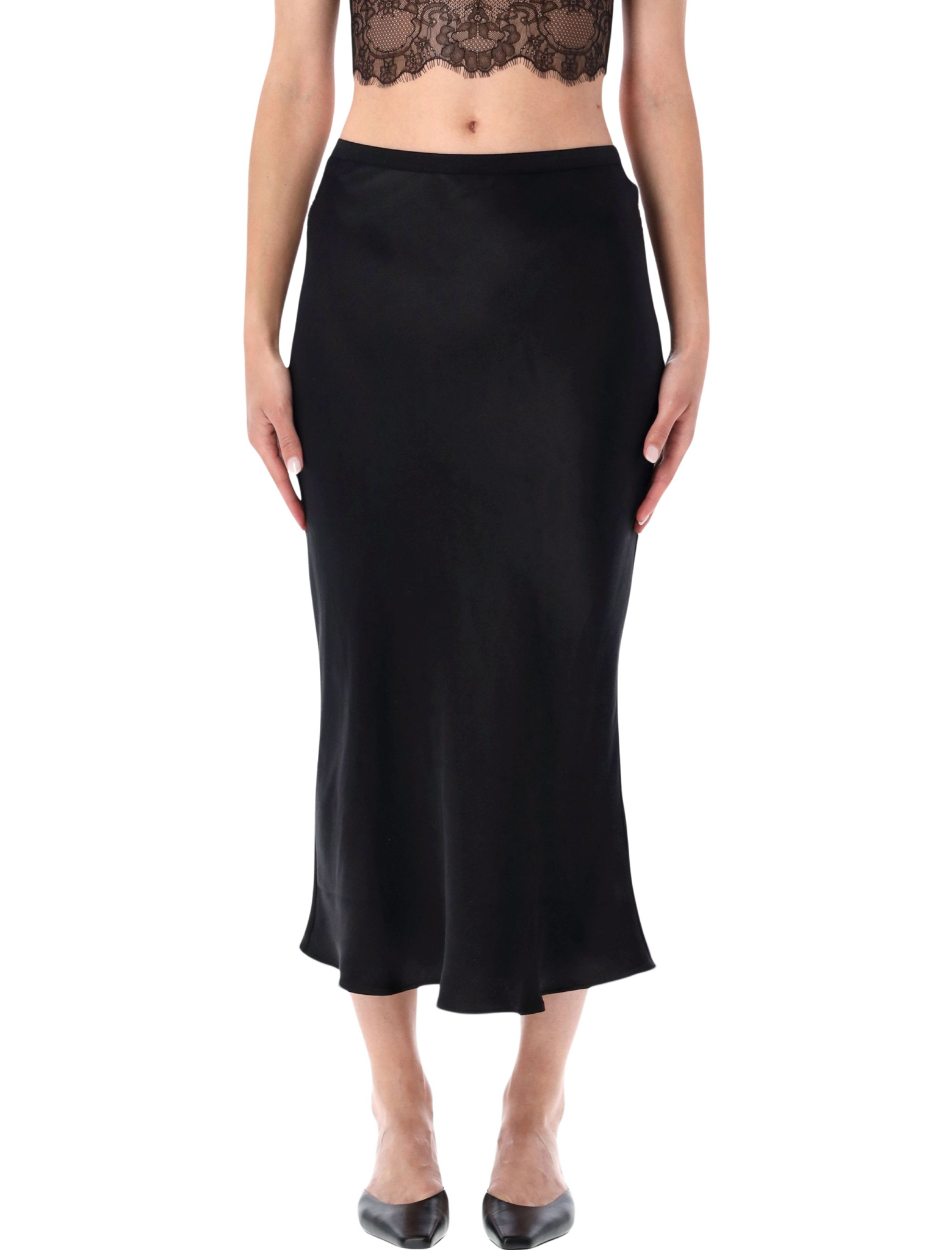 [Anine Bing] Long skirt FW26 A044001000BLACK