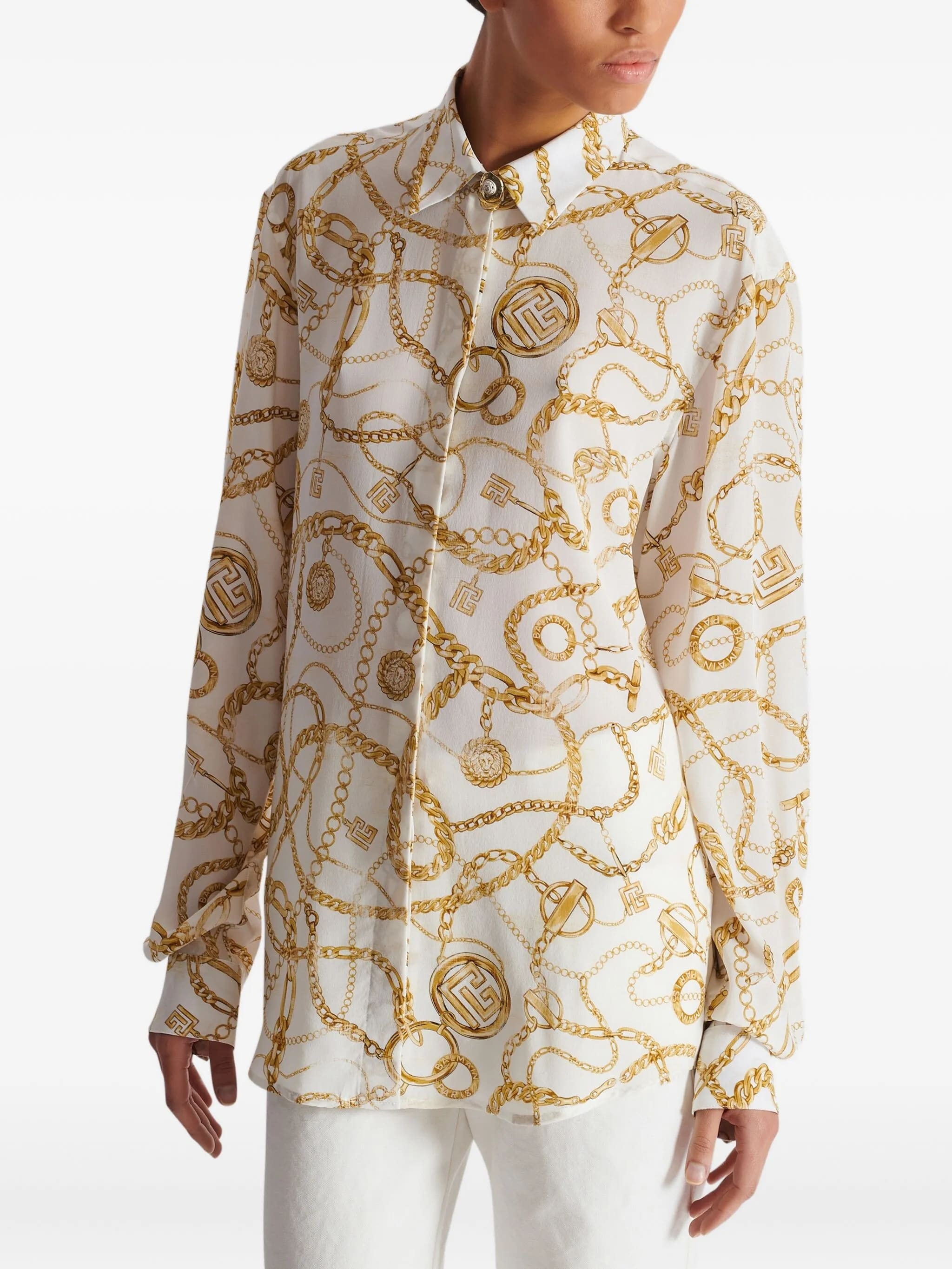 [BALMAIN PARIS] Shirts Long Sleeve FW25 FF1HS435 SF00