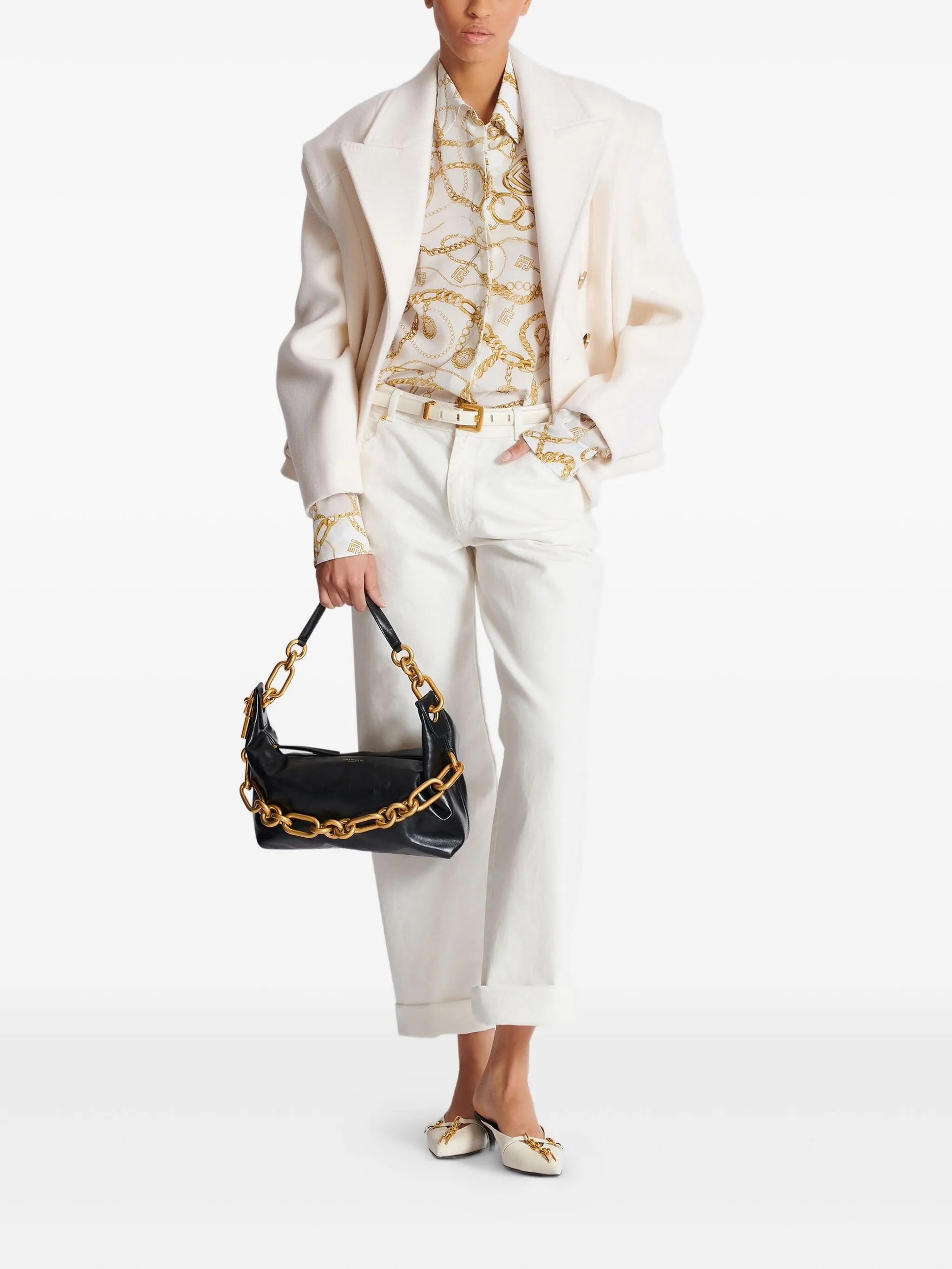 [BALMAIN PARIS] Shirts Long Sleeve FW25 FF1HS435 SF00