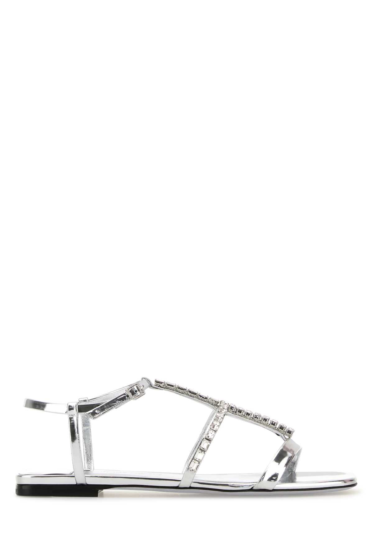 [Jimmy Choo] Sandals SS26 GWYNFLATIOX SILVERCRYSTAL