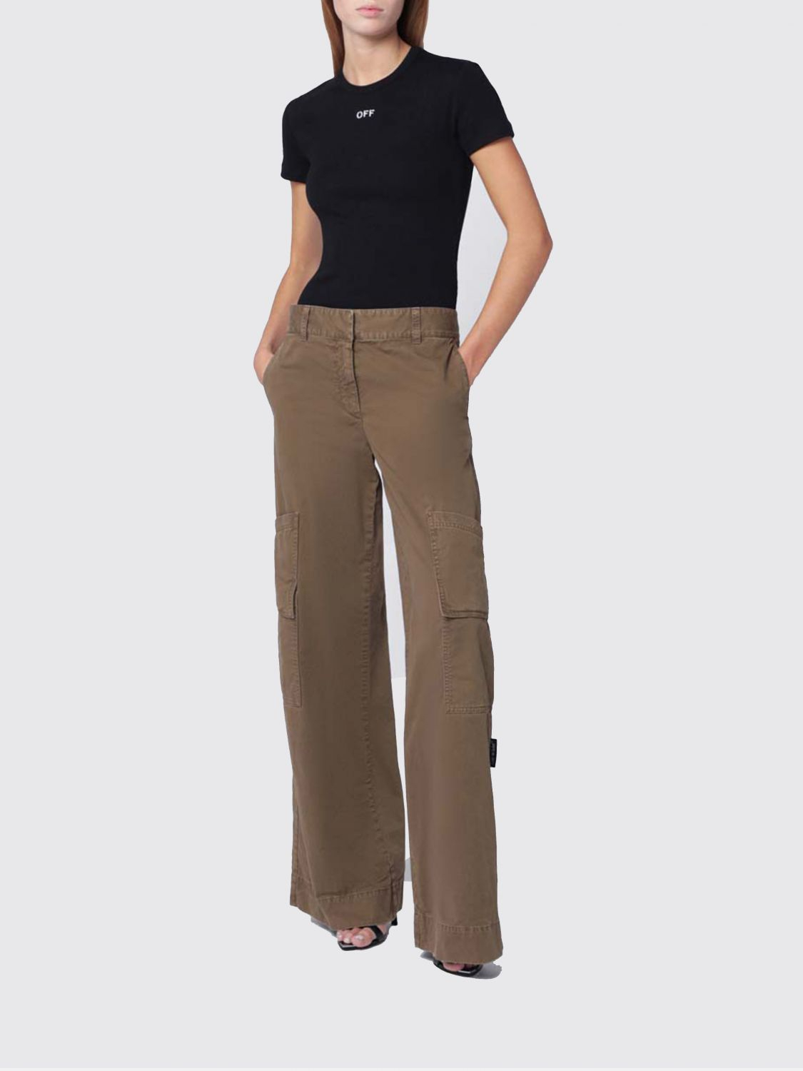 [Off-White] Trousers FW25 OWCF026F25FAB001 5800