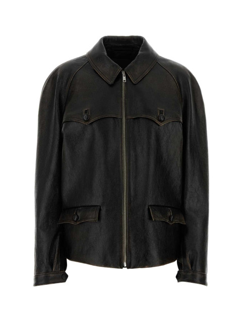 [Prada] Leather Jacket SS26 58A261SOOO18OL F0002