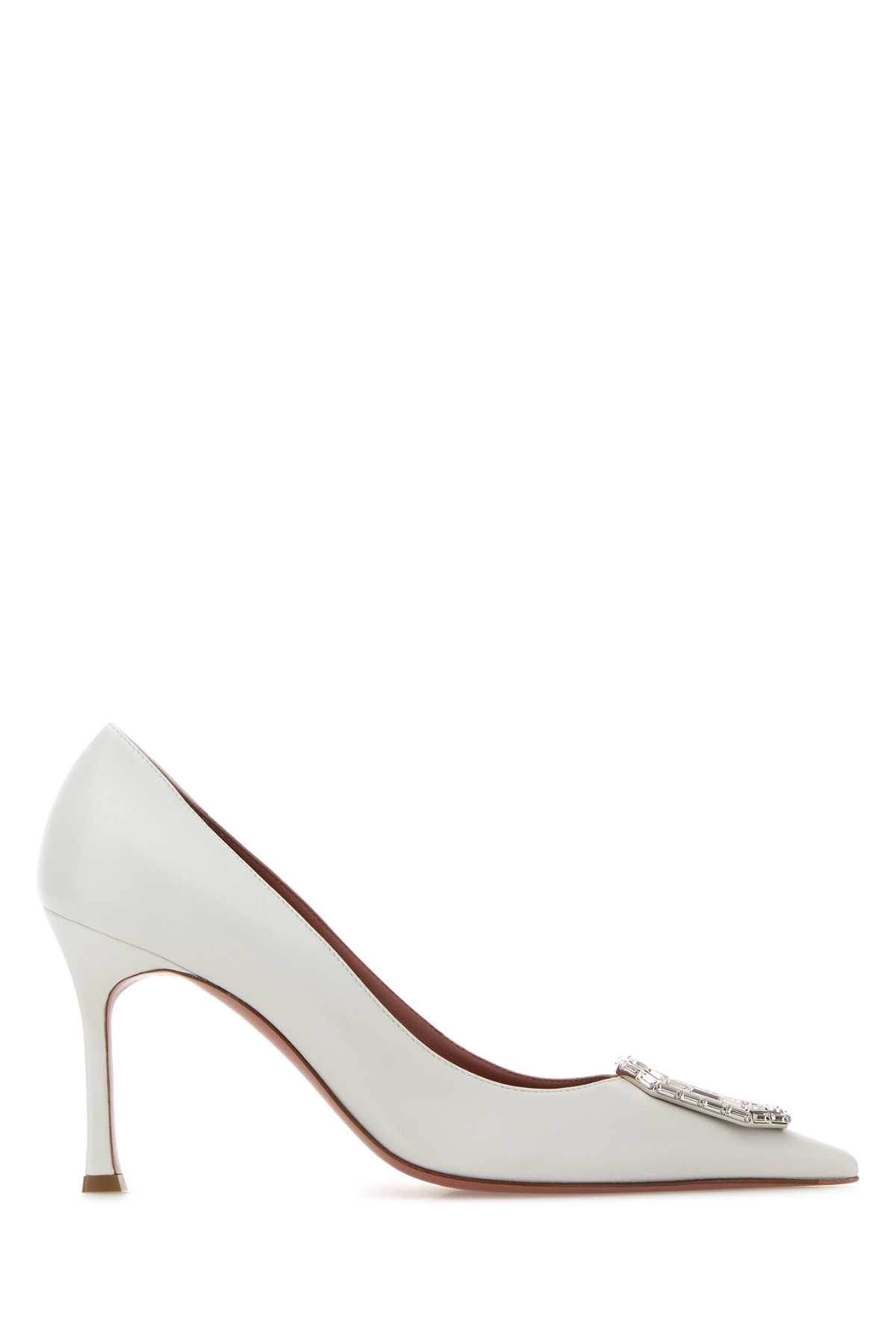 [Amina Muaddi] Pumps SS26 CAMELIAPUMP WHI90MHEE