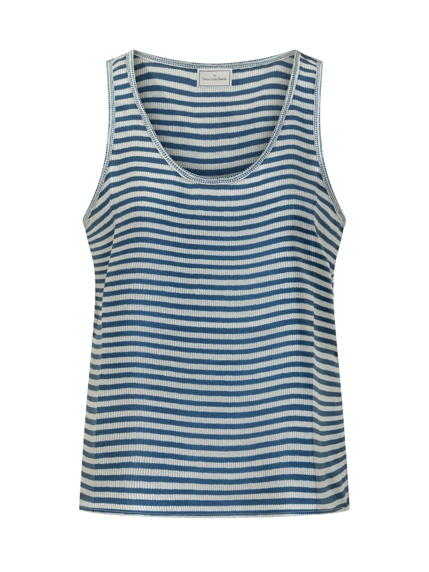 [Pierre Louis Mascia] Tank top SS26 CAN12778518248102 BLU BIANCO