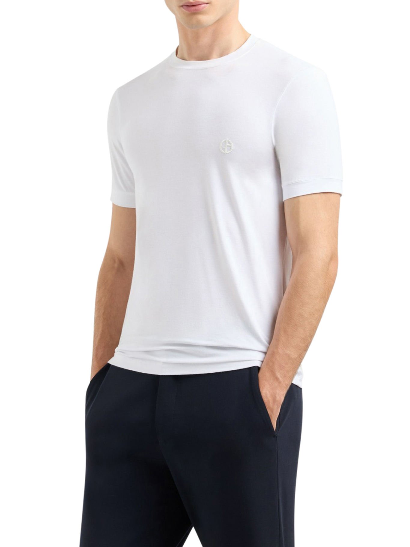 [Giorgio Armani] T-shirts Short Sleeve FW26 3GST52SJP4ZU090 OPTIC WHITE