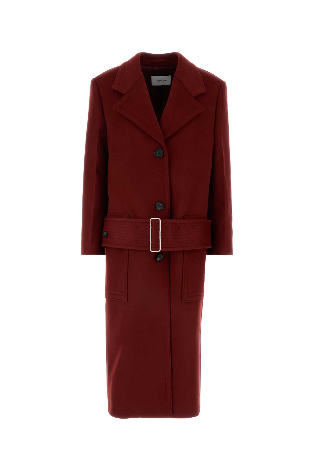 [Salvatore Ferragamo] Coat FW24 13G151777632 BORDEAUX
