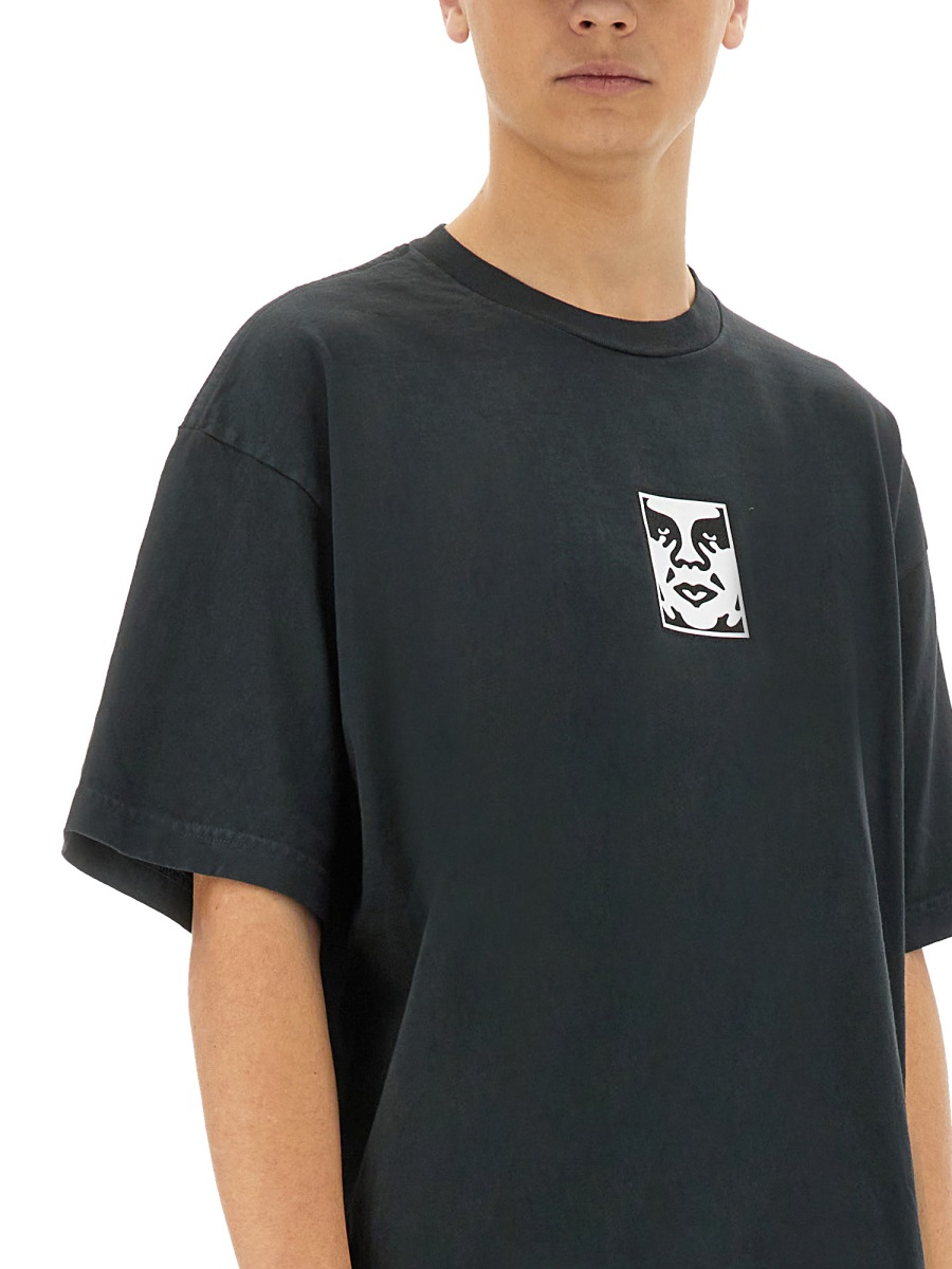 [OBEY] T-shirts Short Sleeve SS25 167924152_PIGMENTTRUEVINTAGEBLACK