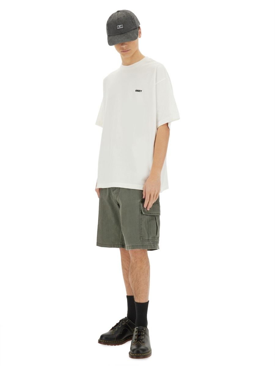 [OBEY] T-shirts Short Sleeve SS25 167924099_PIGMENTVINTAGEWHITE