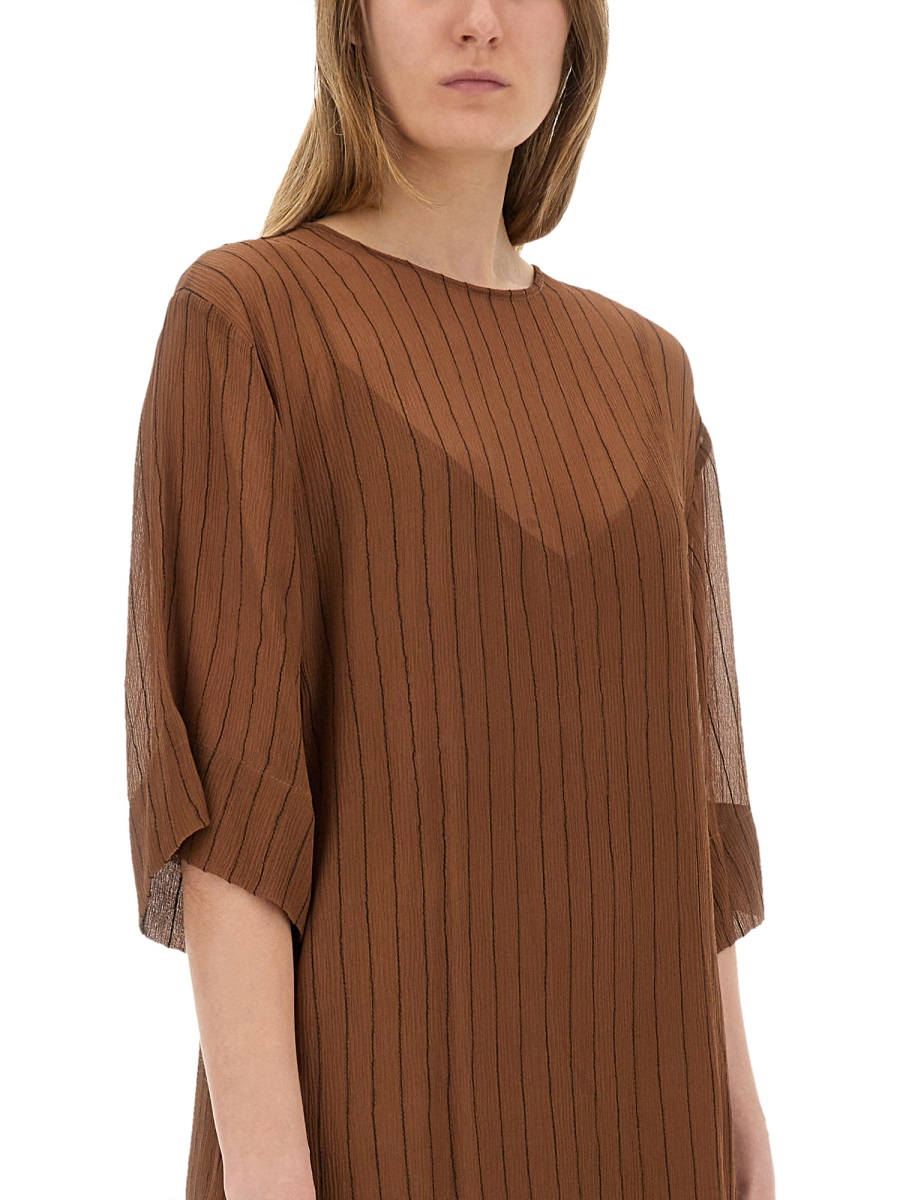 [Alysi] Short sleeve dress SS25 205311_P5219CHOCO