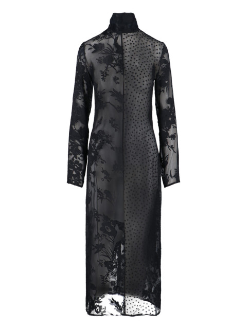[MARINE SERRE] Long sleeve dress FW25 WDR420A UWOV0056BK99
