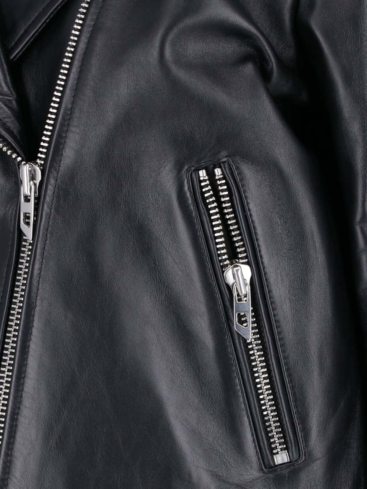 [Diesel] Leather Jacket FW26 A21902 0CECH9XX