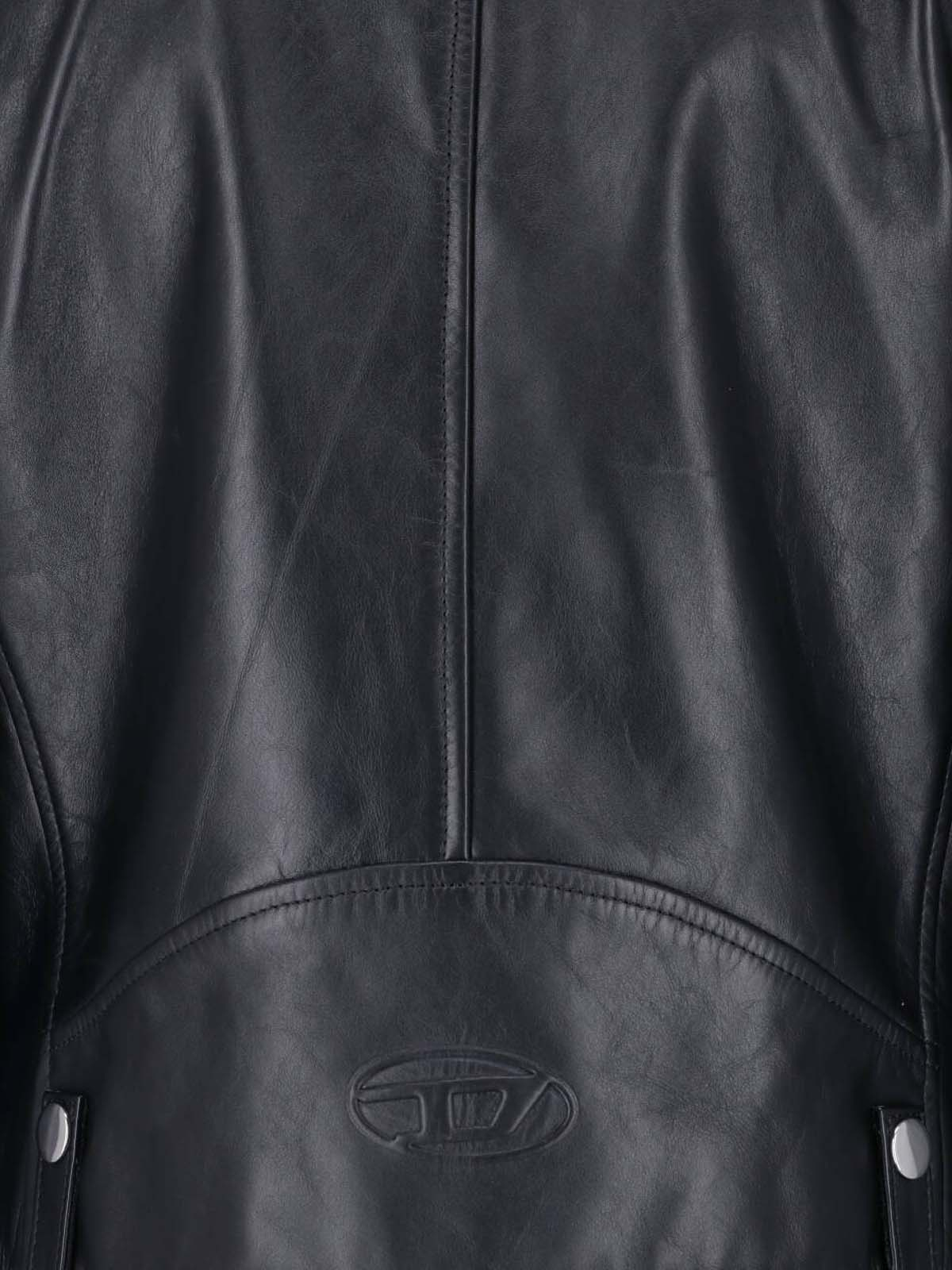 [Diesel] Leather Jacket FW26 A21902 0CECH9XX