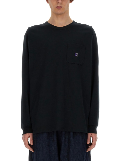 [Needles] T-shirts Long Sleeve SS24 OT261_C-BLACK