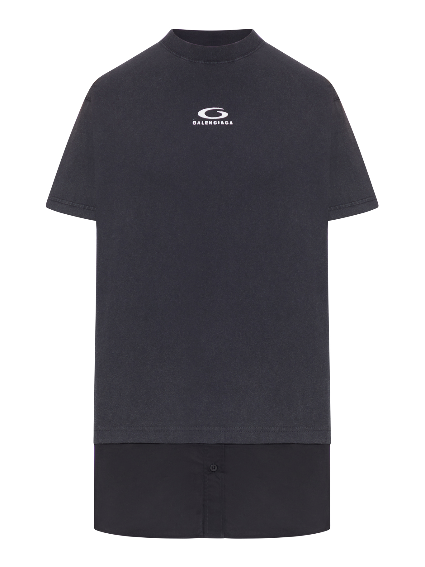 [Balenciaga] T-shirts Short Sleeve SS26 858621TTVU29374 FADED WASHED BLACK W